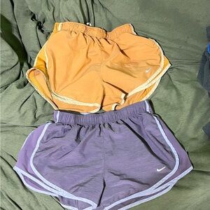 Nike Women's Athletic Shorts - Orange and Purple